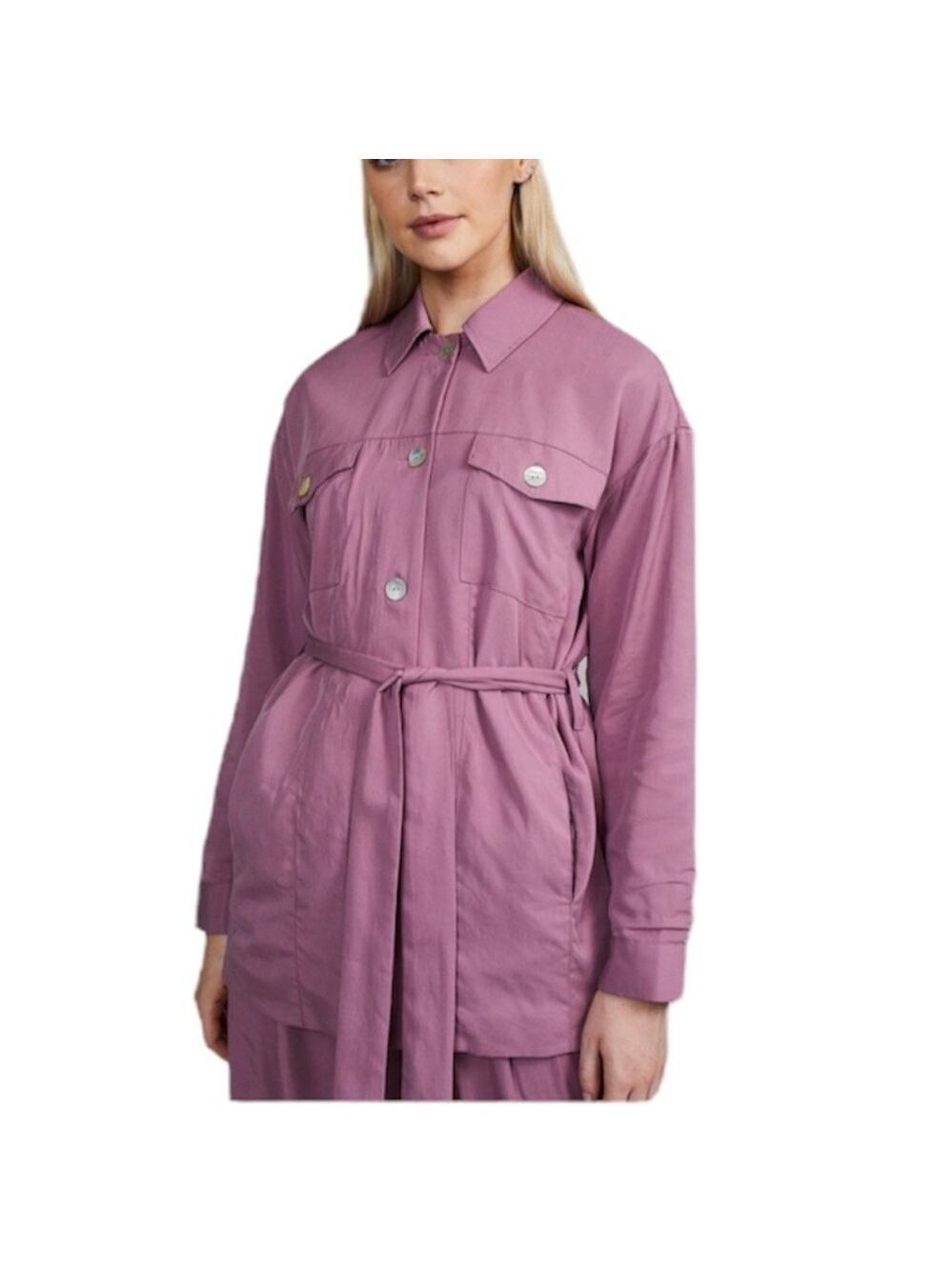 Urban Outfitters Native Youth 100% lyocell purple AMELIA boxy shacket jacket L